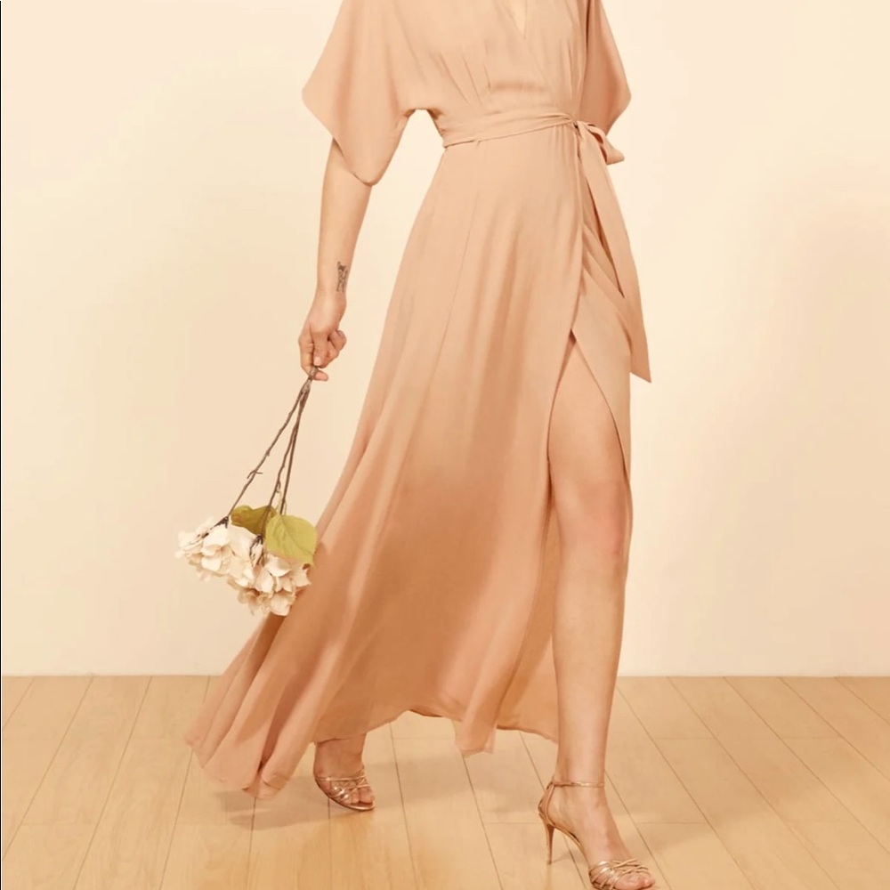 Reformation wrap maxi dress